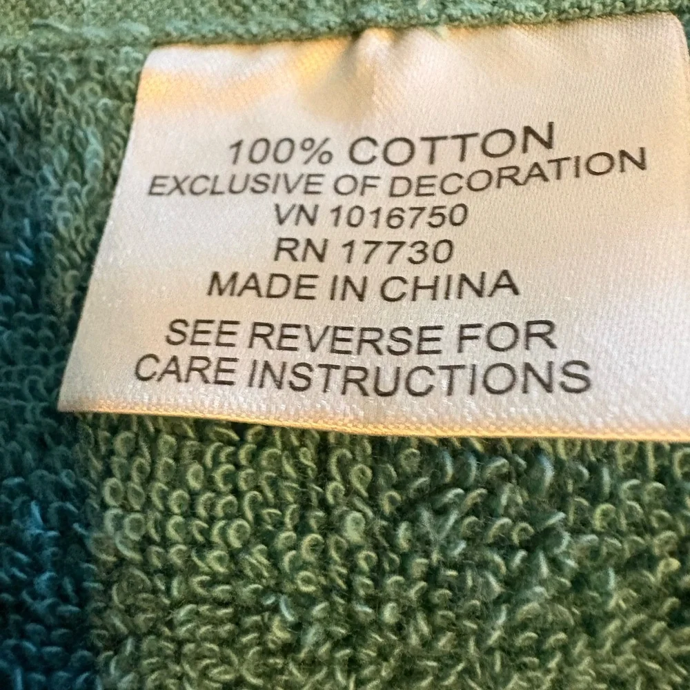 Target Teal and white Embroidered Hand Towel
